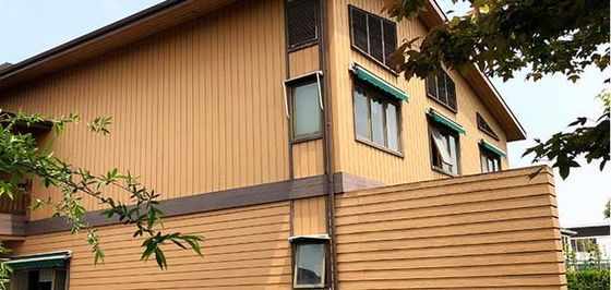 Υπαίθρια εξωτερική WPC τοίχων επιτροπή τοίχων διακοσμήσεων 219mmx26mm επένδυση τοίχων