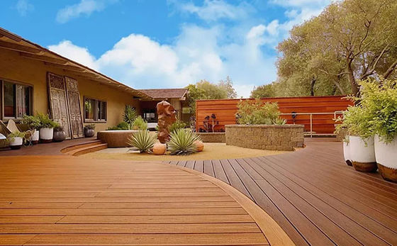 πίνακες ξύλινο πλαστικό σύνθετο Decking γεφυρών 140x25mm σύνθετοι για τον κήπο