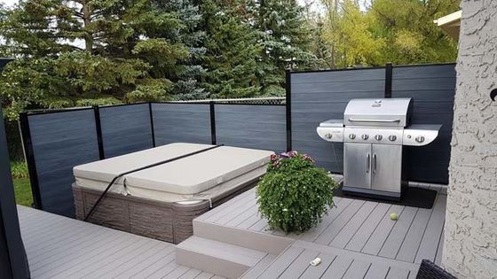 Ξύλινος πλαστικός σύνθετος πίνακας Decking Deco δαπέδων WPC για την υπαίθρια διακόσμηση κήπων