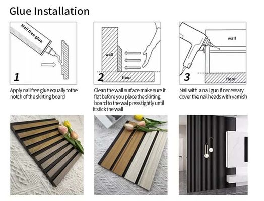 Αδιάβροχο Soundproof Fluted CP τοίχων ξύλινο πλαστικό σύνθετο εγκατάστασης επιτροπών εύκολο
