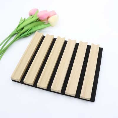 Luxury Acoustic Panels Board Ύφασμα Ξύλινο αυλακωτό αυλακωτό 2400 * 600mm