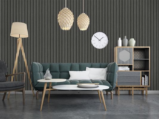 21*600*2400mm ηχομονωτικό πάνελ ακουστικής αυλακωτής σανίδας για εσωτερική διακόσμηση