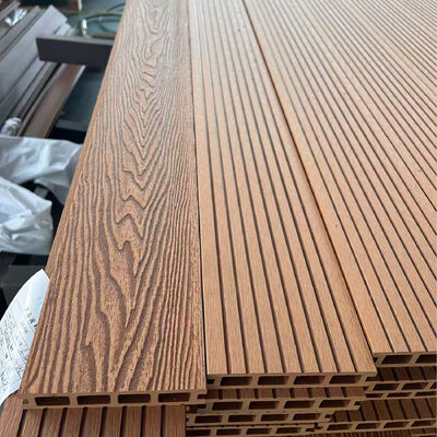 Εκτός WPC τοίχωμα σύστημα πάνελ Αδιάβροχο ξύλο πλαστικό σύνθετο για εξωτερική επένδυση τοίχου