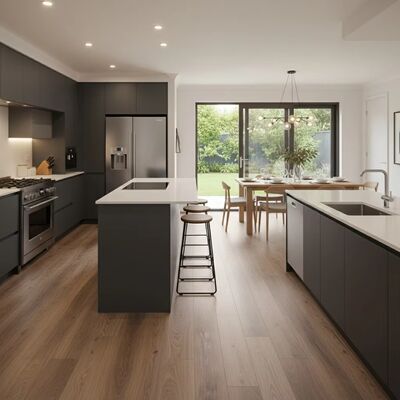 Αδιάβροχο Spc 5mm άκαμπτο πλωτό δάπεδο βινυλίου 20 mil Wear Layer Click Lock Plank