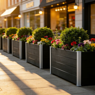 Μεγάλο Υπερυψωμένο Κρεβάτι Κήπου Ζαρντινιέρα για Εξωτερικό Λαχανικό Λουλούδι Βότανο Κήπο