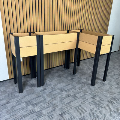 Υπερυψωμένο παρτέρι με μεταλλικά πόδια για εξωτερικό αίθριο, κήπο λαχανικών στην αυλή