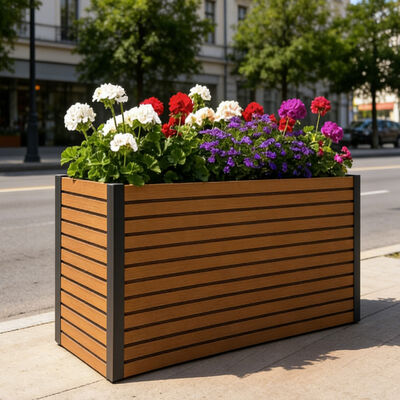 Εξωτερικό αυξημένο κρεβάτι κηπουρικής πλατείας με ανθεκτικό στη φωτιά υλικό φιλικό προς το περιβάλλον για φύτευση στην αυλή