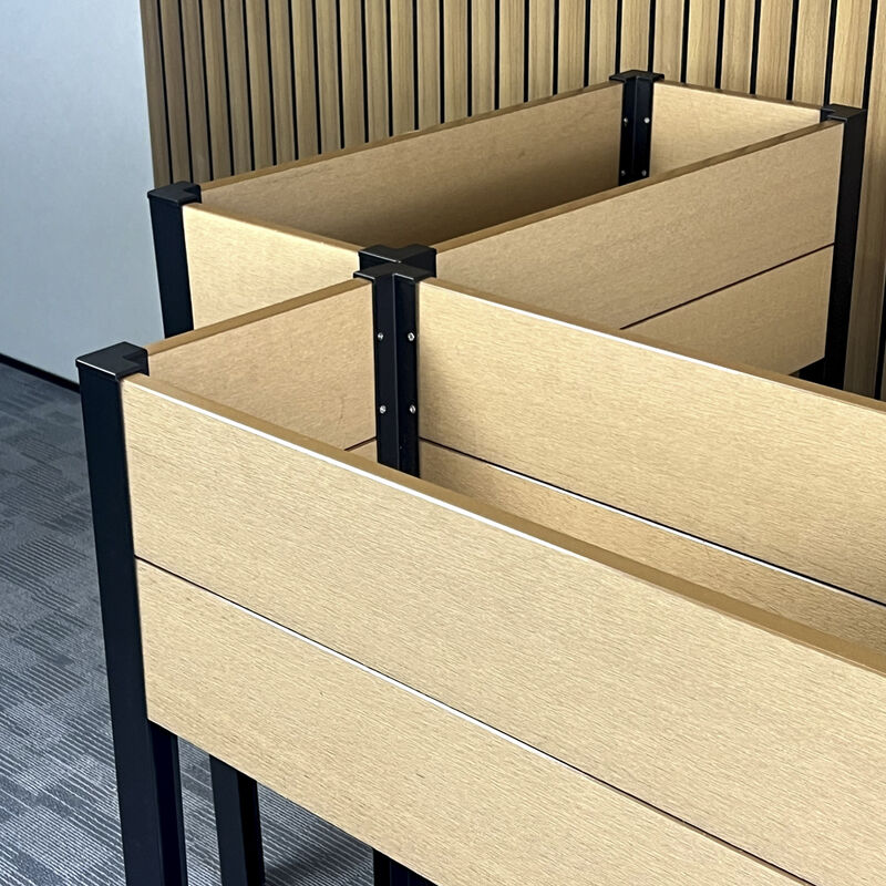 Σύγχρονο Υψωμένο Υψωμένο Κήπο Με Ανερόπλεκτο Πυροσβεστικό Περιβαλλοντικά φιλικό ξύλο πλαστικό σύνθετο για εξωτερικούς χώρους