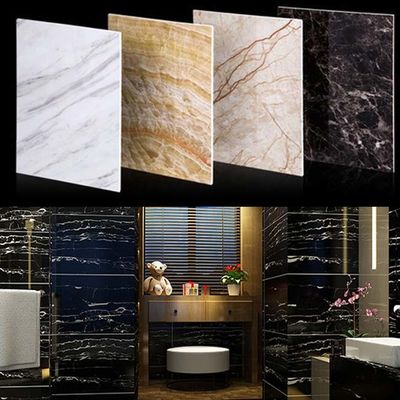 1220x2440 PVC μίμησης μαρμάρινο φύλλο τοίχων πινάκων φύλλων αδιάβροχο εναλλακτικό
