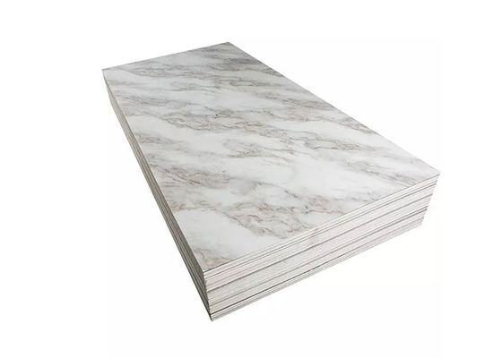 Πολυτέλειας υψηλή στιλπνή 1220x2440mm 3mm PVC μαρμάρινη διακόσμηση τοίχων φύλλων εσωτερική