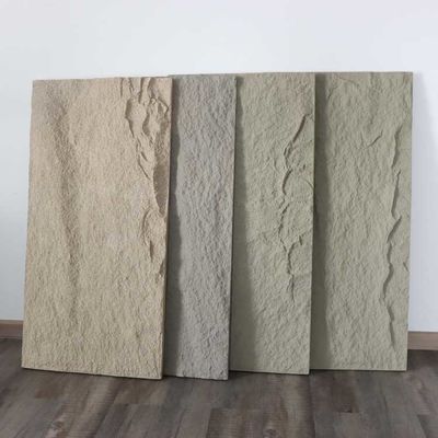 Χονδρή πλάκα PU Stone Panel Faux Εύκολη Τοποθέτηση Για Διακόσμηση Τοίχων 120 * 60cm 3cm