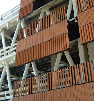 Κίτρινο υλικό για τοίχους Κτίριο εξωτερική διακόσμηση Ξύλο υποκατάστατο Wpc τοίχωμα
