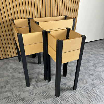 Ανυψωμένο κρεβάτι κήπου με μεταλλικά πόδια για εξωτερική φύτευση λαχανικών και λουλουδιών